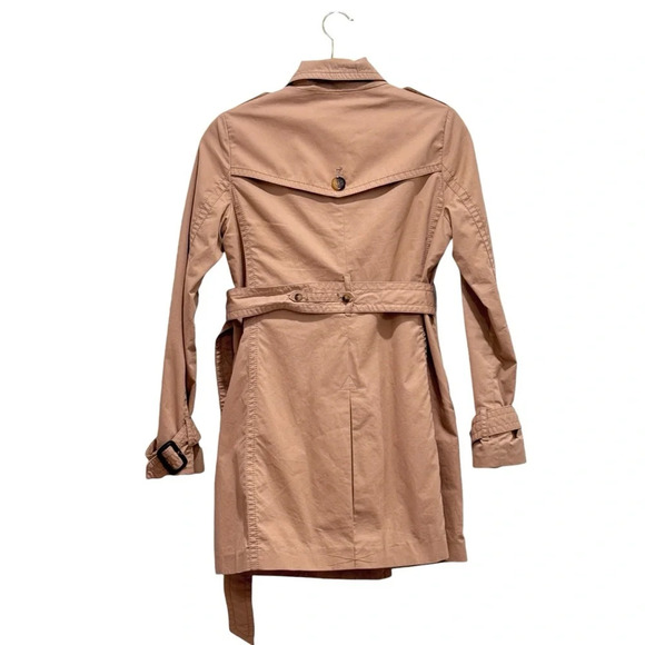 Teenie Weenie All That Bear Tan Khaki Double Breasted Belted Trench Coat Size S - Picture 12 of 16